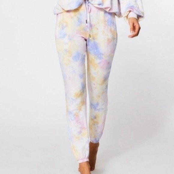 Young Fabulous & Broke Pants - Young Fabulous & Broke Juliette Weekender Tie Dye Joggers Pastel Lounge Sweats